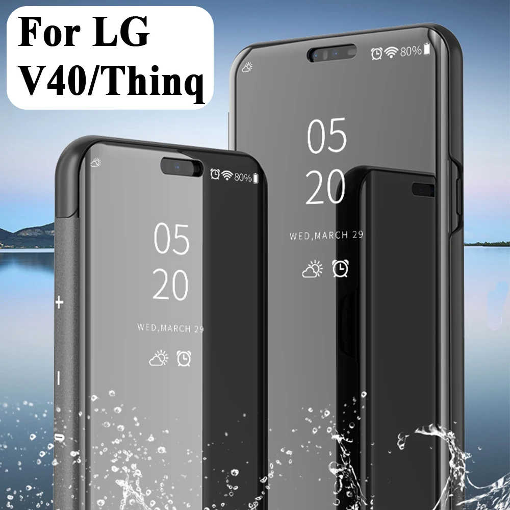Чехол для lg v40 v40thinq thinq чехол сотового телефона v 40 тонкий q откидное зеркало s-veiw