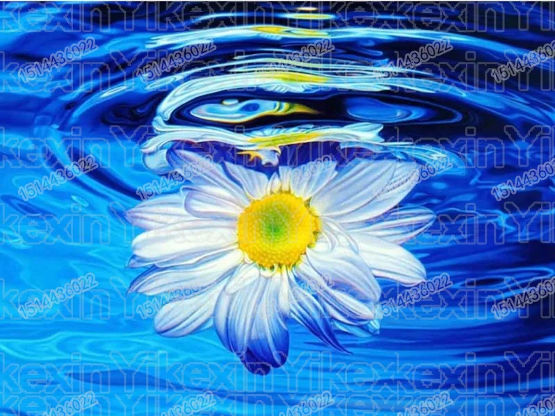 

full circular drill Diamond painting Cross stitch Water flower Diamond embroidery decoration