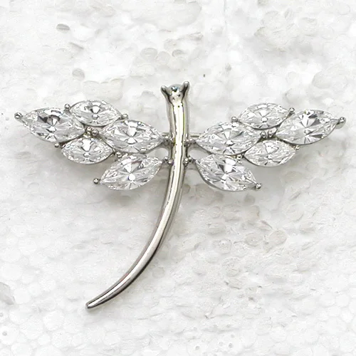 

12pcs/lot Wholesale Fashion Brooch Rhinestone Marquise Dragonfly Pin brooches C101492