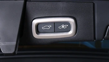 

For Volvo XC60 2018/ XC90 2015 2016 2017 2018 Stainless Matte Interior Rear Trunk Button Frame Sticker Cover 1* Car styling