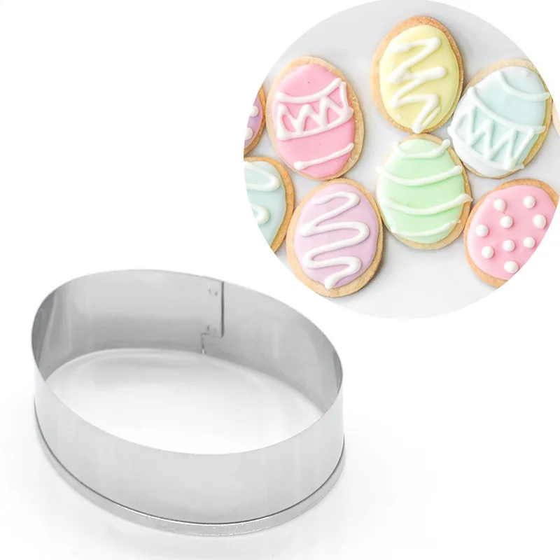 

Metal Kids Easter Egg Shape Cookie Cutter Birthday Party Cookies Sugar Baking mold