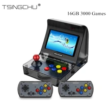 TSINGO ручной 16 Гб Ретро аркадная игровая консоль 64 бит 3000+ классические игры 4," семейный AV выход ТВ Видео игровой плеер лучший подарок