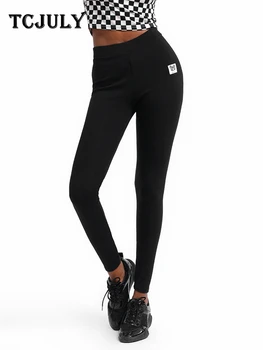 

TCJULY New Design Top Quality 100% Cotton High Waist Leggings Solid Cartoon Patterns Spliced Push Up Pants Stretchy Legins Women