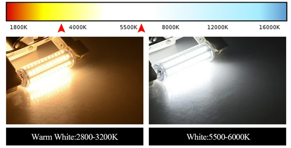 Светодиодный светильник R7S с регулируемой яркостью, 5 Вт, 10 Вт, 15 Вт, 20 Вт, r7s, светодиодный светильник 78 мм, 118 мм, 135 мм, 189 мм, 2835 мм, Точечный светильник, сменный галогенный светильник