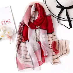 Женский большой шелковый шарф пляжные шали плед роскошный дизайн женский платок пашмины платок-шарф подарок для девочки 2019 Новинка