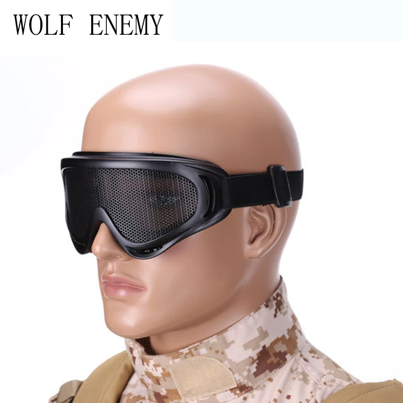 New Army Green Airsoft Tactical Metal Mesh Eyes Protection Goggle