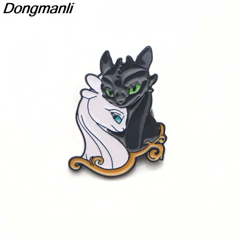 

P3398 Dongmanli How to Train Your Dragon Metal Enamel Pins and Brooches for Women Men Lapel Pin Backpack Bags Badge Kids Gifts
