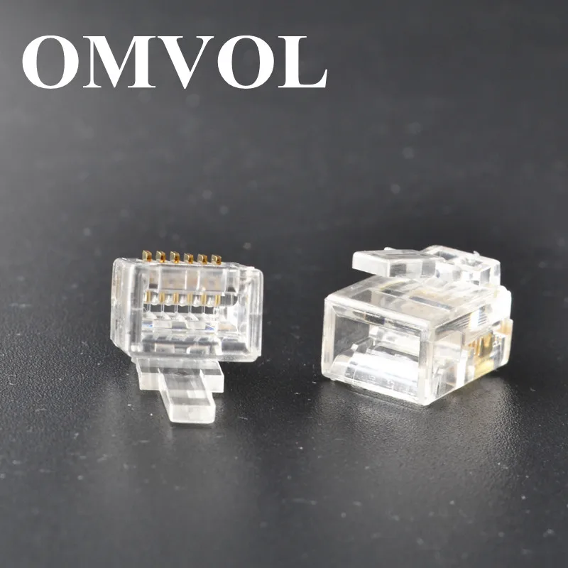 RJ11 6P6C مقبس اتصال معياري شبكة الذكور المقابس ، 6 دبوس ، الهاتف موصل RJ11 6P6C مقبس اتصال معياري شبكة الذكور المقابس ، 6 دبوس ، الهاتف موصل