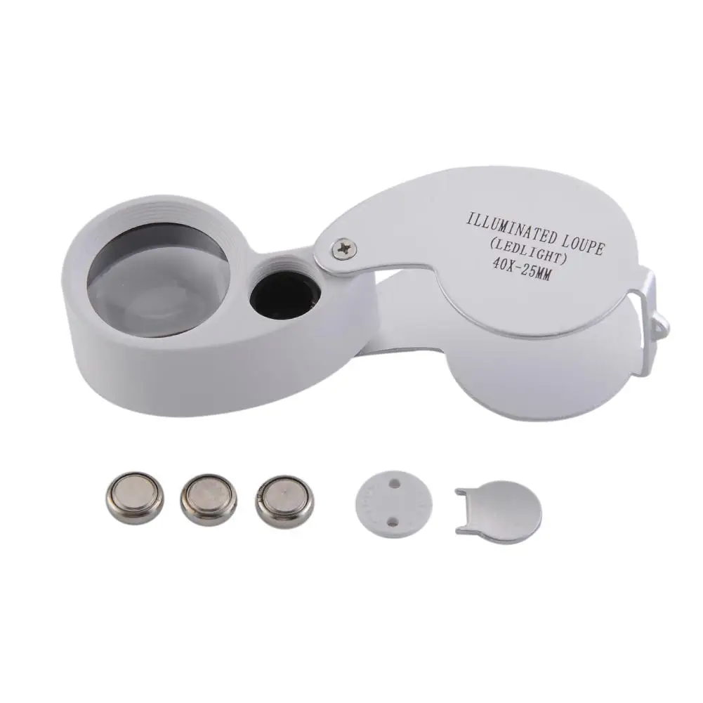 Magnifying Glass 40x 40x25mm Loupe Magnifier Magnifying Triplet Jewelers Eye Glass Jewelry Diamond Magnifying Glass