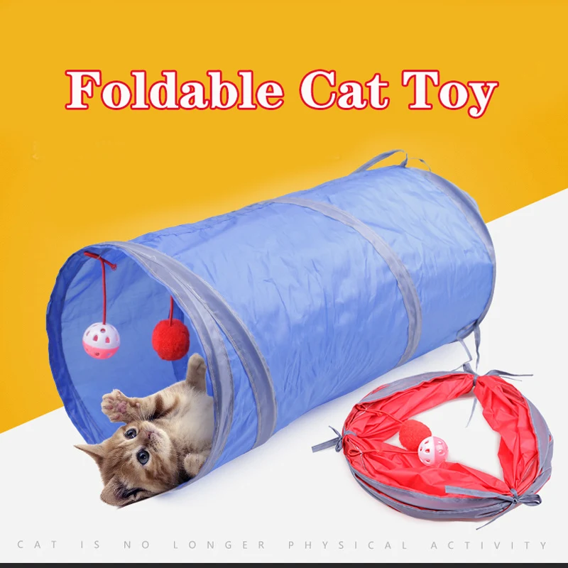 

Pet Cat Tunnel Lovely Crinkly Kitten Tunnel Toy With Ball Play Fun Toy Tunnel Bulk Cat Toys Rabbit Play Tunnel Drop-Shipping