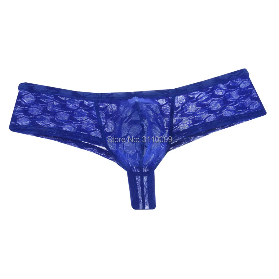 6PCS/Lot Fashion Hexagon Pattern See-Through Bikini Men's Boxer Shorts Sexy Underwear Mini Pouch Male Underpants Breathable 5