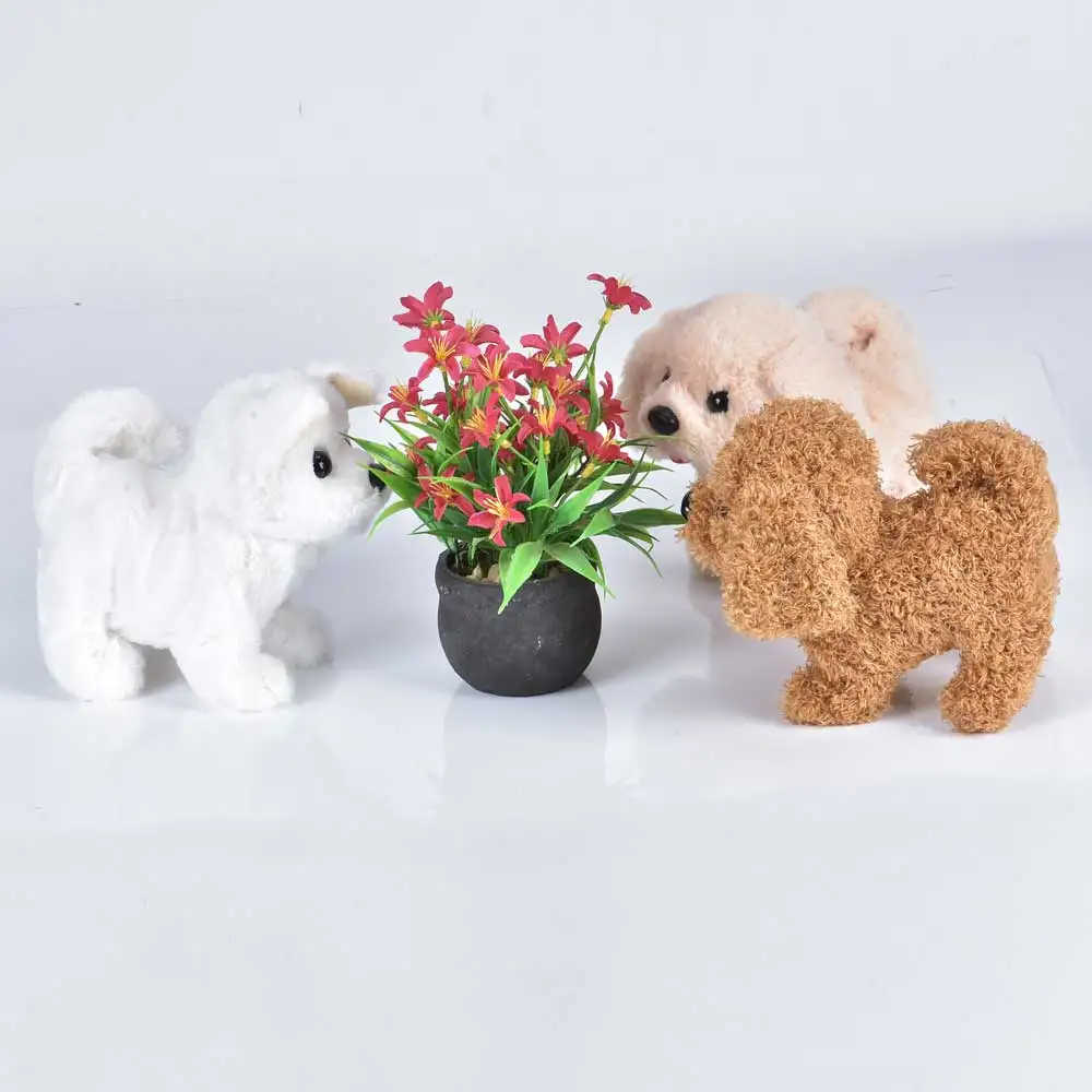  Robot Dog Electronic Dog Interactive Plush Pet Dog Wag Tail Leash Teddy Toys Cute Walk Bark Funny Good Toys For Children Gift