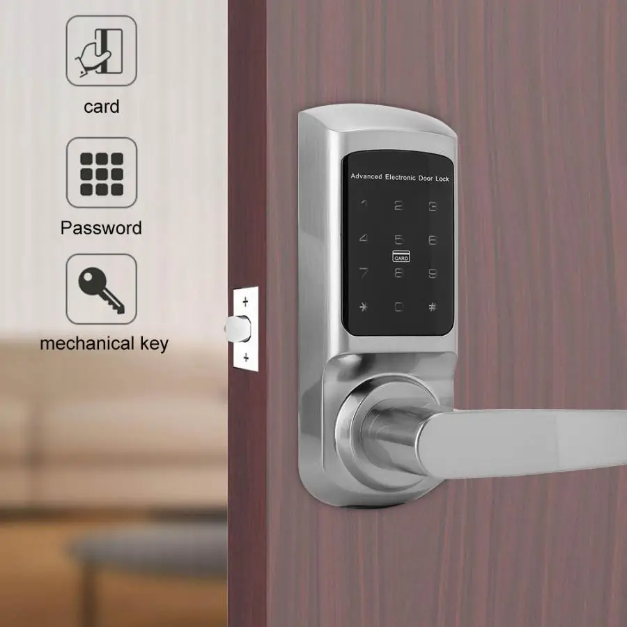 

Electronic intelligent mechanical combination lock intelligent card key touch digital keyboard lock is suitable for family hotel