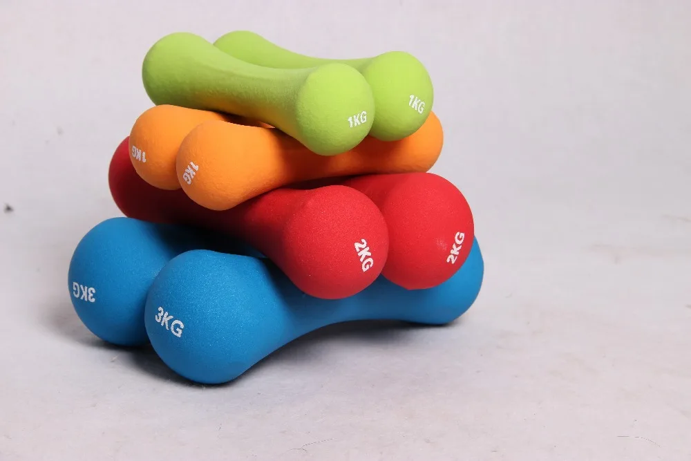 

pitted bone shaped 1.5kg hand weights yoga dumbbell for women body building fitness equipment sports tool for free shipping