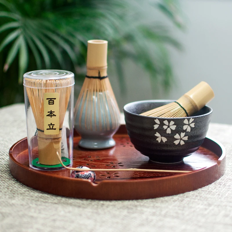 Beste Gratis Verzending Japanse Matcha Bamboe Borstel Thee Set Japan Thee Set Thee Accessoires Kung Fu Theekopje Gereedschap