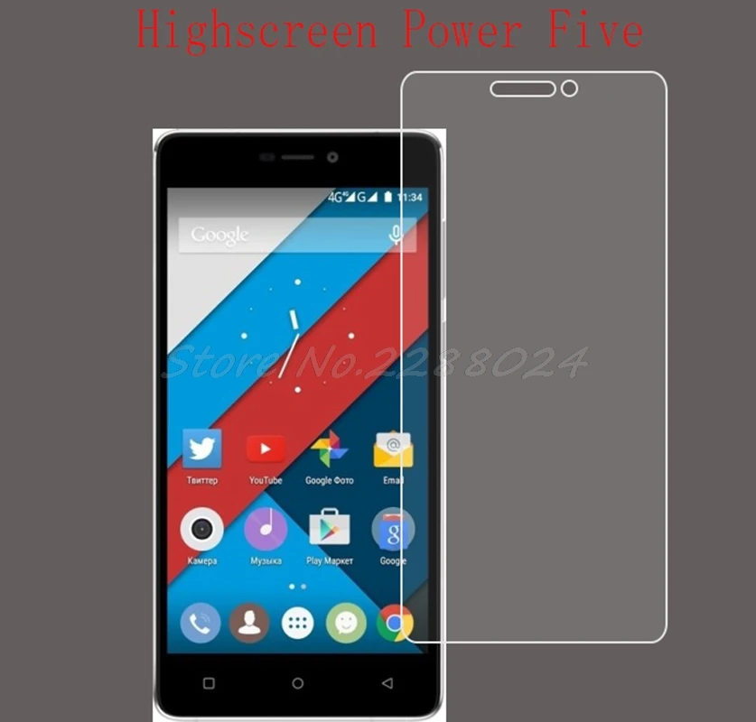 

Ultra-thin High Quality Tempered Glass Film Explosion-proof Screen Protector For Highscreen Power Five 5" protective case cover