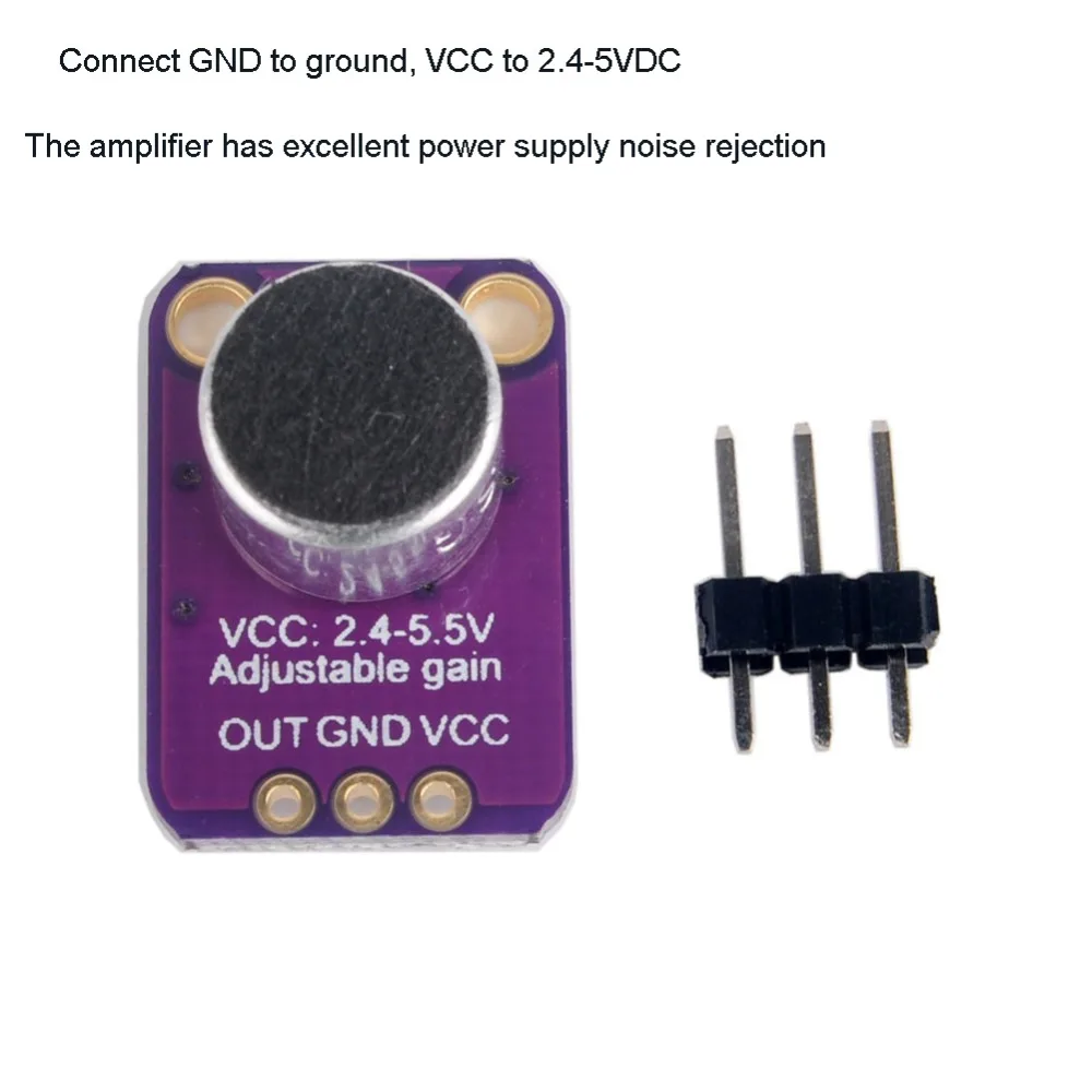 10 шт. GY-MAX4466 Электрический усилитель для микрофона MAX4466 Mic Breakout совета с регулируемое усиление для Arduino