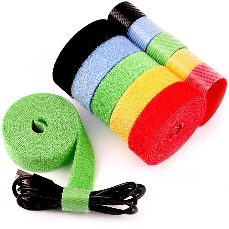 

1 Roll 2cm*5m Color magical Glue Self-adhesive Tape Strap hoop loop strap velcros closure tape scratch roll fastening tape