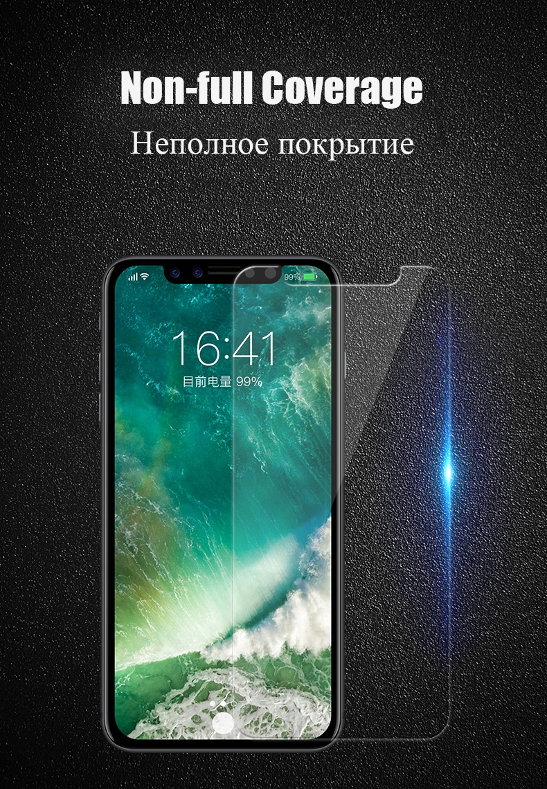 TOMKAS For iPhone X Glass Tempered Scratch Proof  0.3mm 2.5D Screen Protectors For iPhone X 10 iPhoneX Protective Glass Film