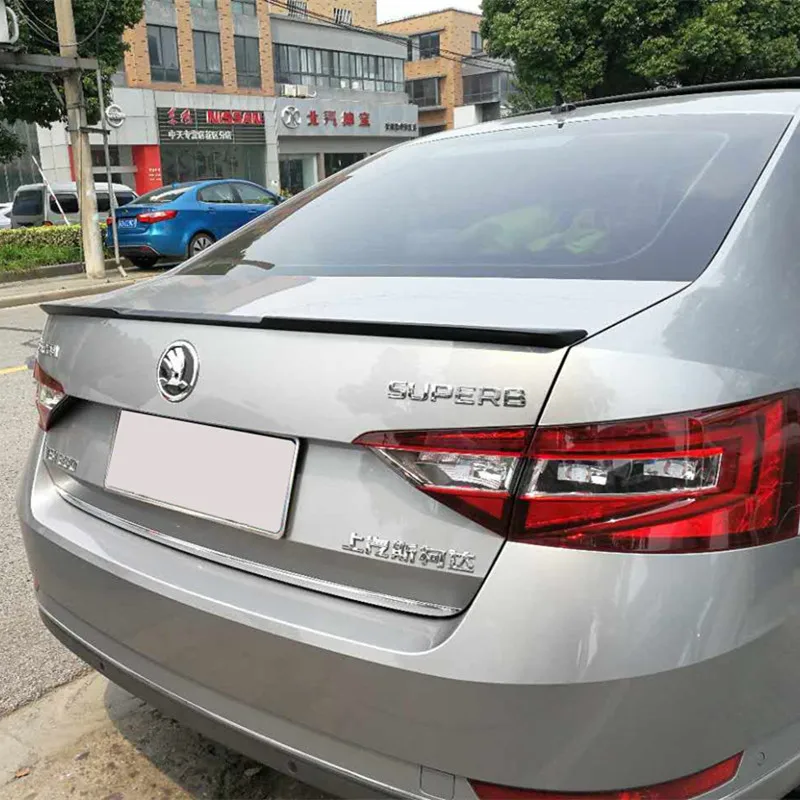 Для Skoda Superb спойлер украшение в виде хвостового крыла высокое качество АБС пластик Неокрашенный праймер задний спойлер багажника