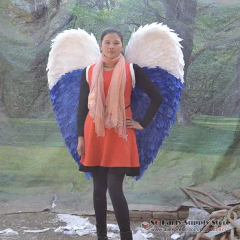 

Large angel feather wings Photography Display Bar Wedding Decorations creative Cos props Pure handmade EMS Free shipping