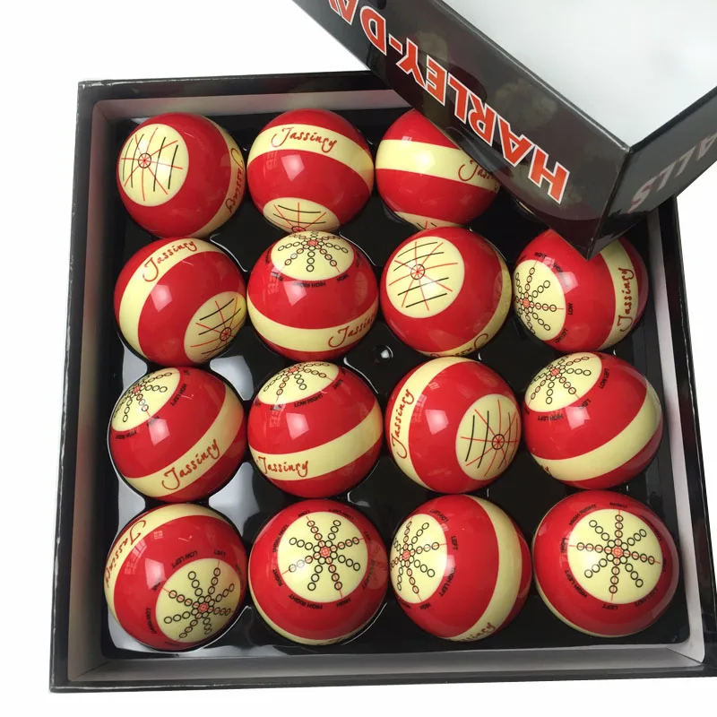 High quality Jassinry 57.2mm Professional Pool Training Balls 16pcs Red Color Billiard Standard White Balls Billiard accessories