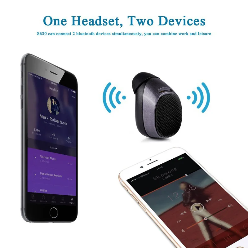 VAORLO мини беспроводные Bluetooth наушники гарнитура Спортивная 4 1 невидимый наушник с