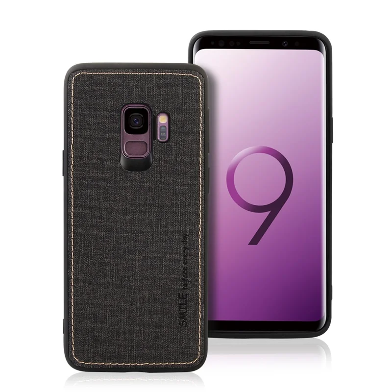

JAMULAR Ultra-thin Canvas Silicon Phone Case For Samsung Galaxy S8 S9 Plus Note 8 Note 9 Cloth Texture Soft Protective Cover