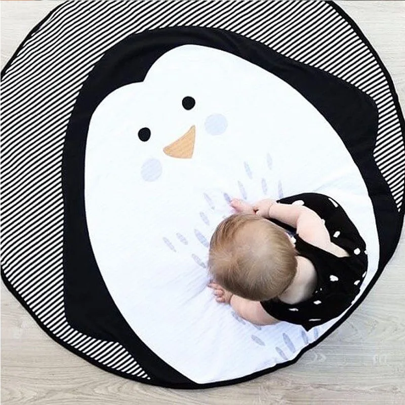 MOTOHOOD Cartoon Penguin Animal Baby Infant Creeping Mat Cotton Blend Play Mat Blanket Play Game Mat Room Decoration 95cm  (1)