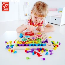 HAPE различные пиксели Детские игрушки Детские Раннее Обучение Монтессори логический интерес художественные блоки головоломки