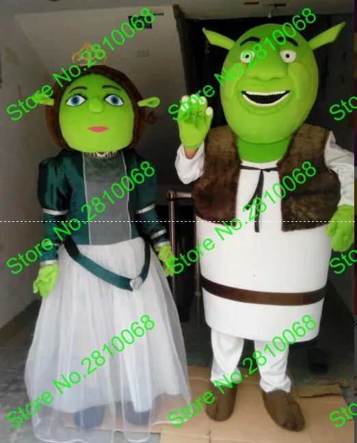 Syflyno сделать Лидер продаж EVA Материал Шрек Маскоты костюм Фиона мультфильм одежда Хэллоуин, День Рождения вечерние Косплэй унисекс 687 - Цвет: Shrek