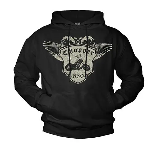 

CHOPPER HOODIE BIKER SWEATSHIRT LS 650 CUSTOM BIKE PULLOVER HOODED GIFT
