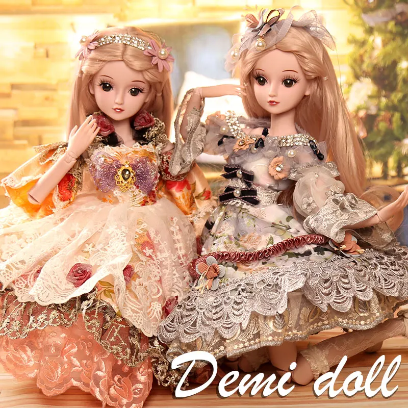 

BARBIE 1/3 BJD Doll 19 Moveable Joint Body Princess Babe Doll 60cm Wedding Design Dress Suite Kids Toy Brinquedo Girl Gift