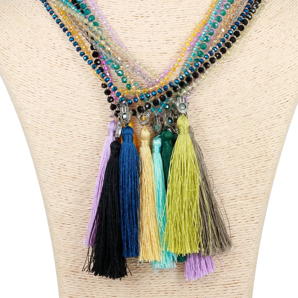 Unique Designer Jewelry Fashion Tassel Dangle Beads Handmake Long