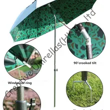 1,6 м диаметр пляжный зонтик для рыбалки, с наклоном, рамка лотоса пляжный зонтик, военный/армейский дизайн, два слоя, ветрозащитный