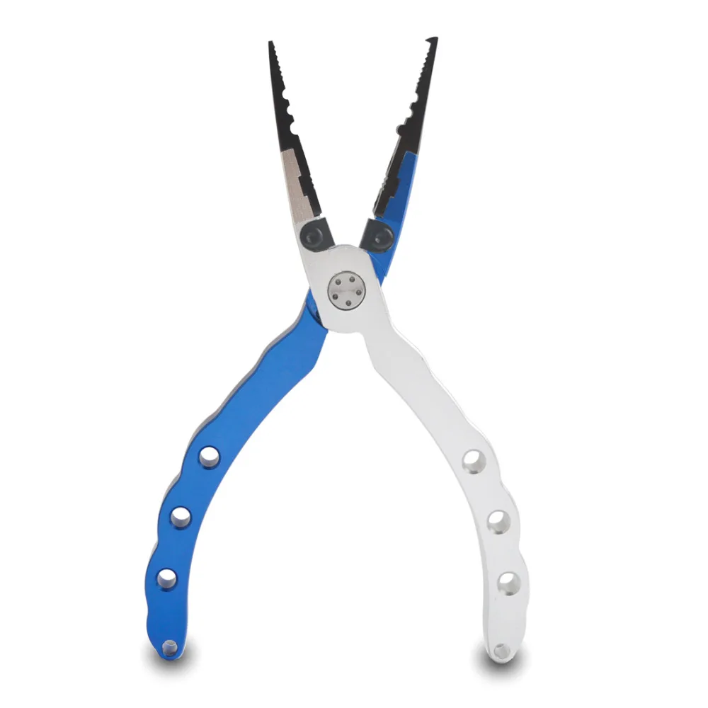 Fishing Pliers Scissors Line Cutter Hook Removal Tackle Split Ring Tool Aluminum