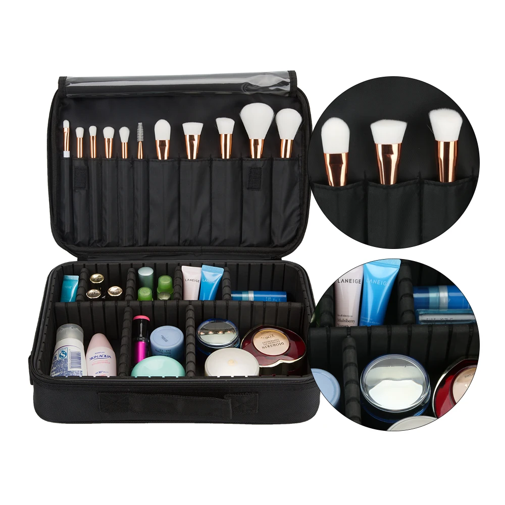 Professional Makeup Brush Case 3 Layers Cosmetic Beauty Artist