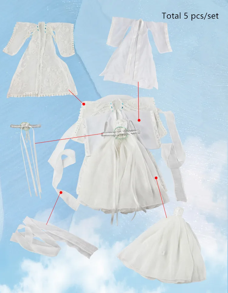 6 bjd clothes set