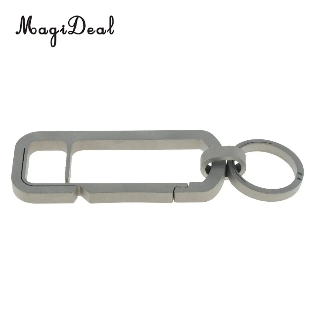 MagiDeal Key Chain Ring Carabiner Hook Belt Buckle Outdoor Titanium Alloy Key Chain Buckle Carabiner Hook Key Ring 