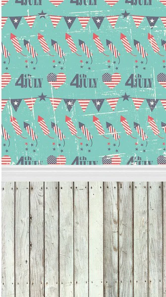 8x12FT July 4th Independent Nation Day Pennant Flags Wooden Floor Children Customize Photo Background Studio Backdrop Vinyl 8x10 |
