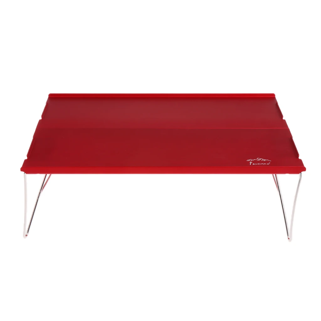 Портативный алюминиевый складной небольшой стол для кемпинга пикника на открытом воздухе путешествия Туризм Рыбалка - Цвет: Red
