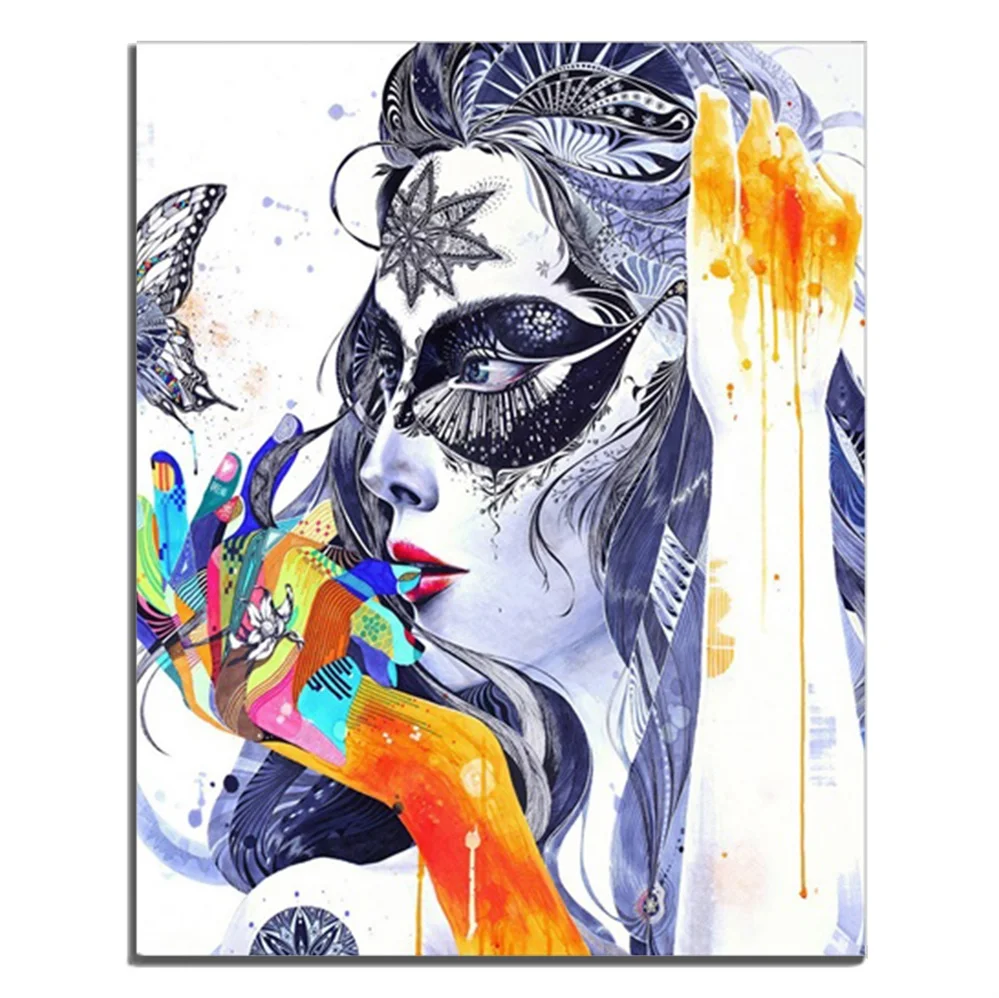 

Abstract Water Color Beautiful Girl Canvas Modern Oil Painting Unique Gift For Home Decoration Wall Artwork Picture No Frame