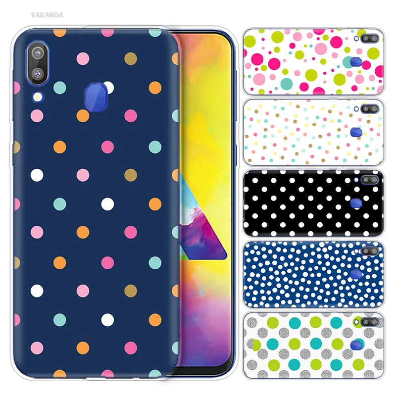 

Polka Dots Print Silicone Case Cover for Samsung Galaxy S10 S10e S10 5G Plus M10 M20 M30 A10 A20 A30 A40 A50 A70 Shell Fundas