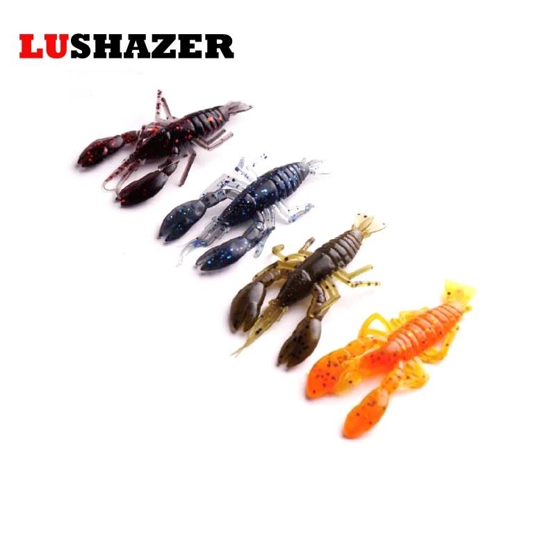 

8pcs/lot fishing soft lures china Shrimp soft baits 5cm/1.8g soft lure soft bait wholesale plastic lures