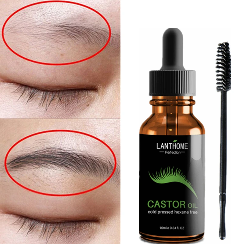 

Eyebrow Enhancers Natural Castor Oil Brow Growth Liquid Eyes Makeup Eyebrows Longer Thick Make Up Cosmetics 10ML