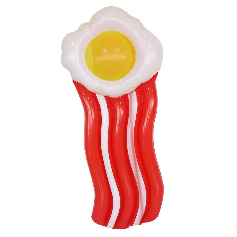 

1 Pc Funny Cartoon Soft Bacon Shape Adults Inflatable Pool Floating Water Bed Hammock Swimming Toy Party Summer