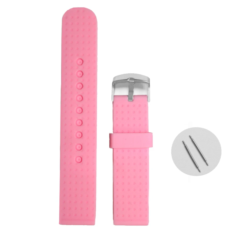 

20mm Touching Pink Silicone Jelly Rubber Ladies Watch Band Straps WB1053A20JB