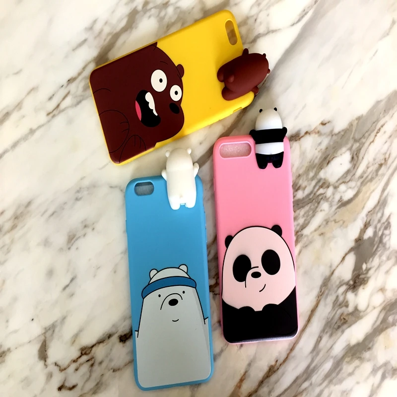 

for Huawei Honor 8 Lite case 3D Cute Cartoon We Bare Bears brothers funny toys soft phone case for Huawei P8 Lite case