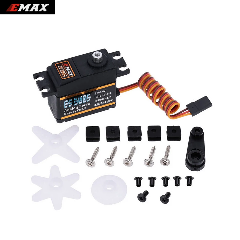 

1set EMAX ES3005 Analog Metal Waterproof Servo with Gears 43g servo 13KG torque for RC car boat airplane Wholesale