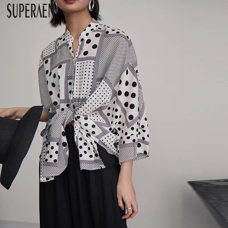 SuperAen точка шить Женская рубашка в клетку Весна Новый 2019 корейский стиль модные женские туфли блузки для малышек и топы корректирующие три